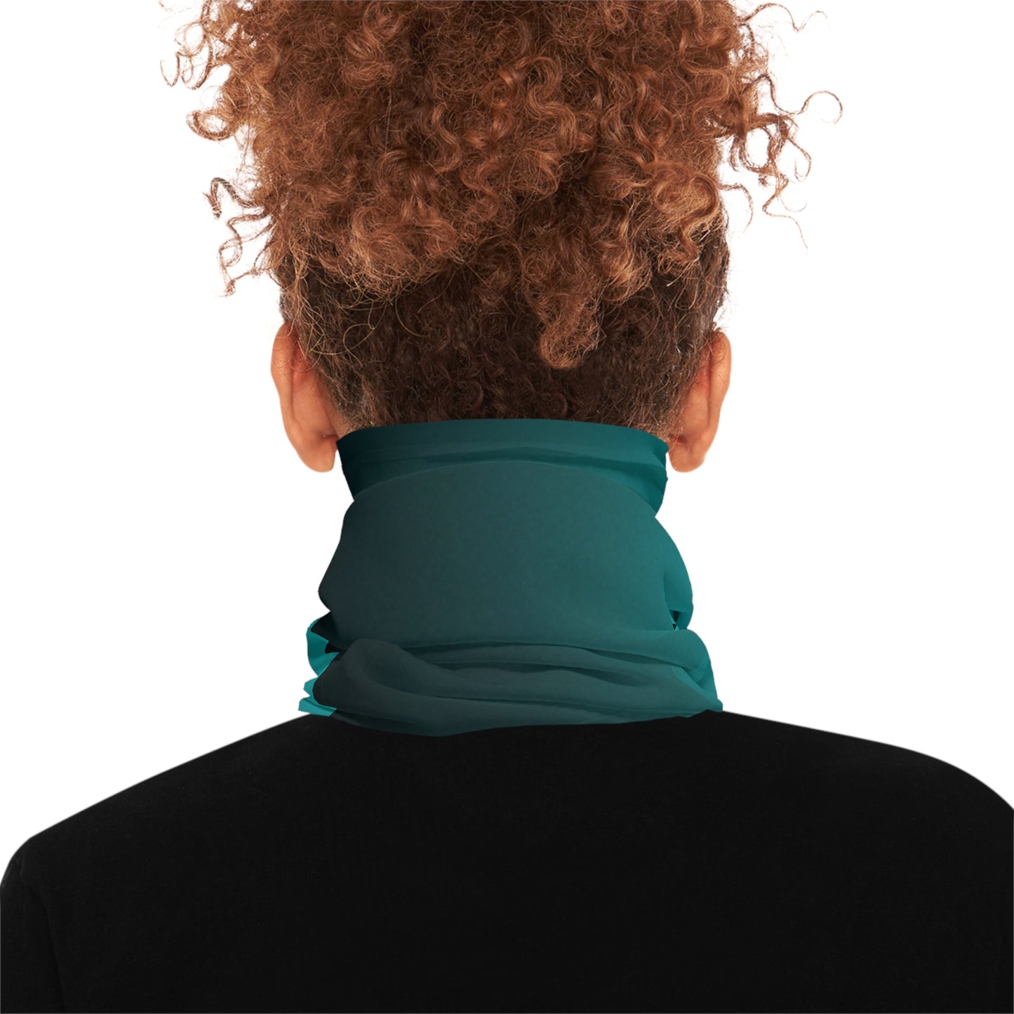 Black and Teal Lightweight Neck Gaiter