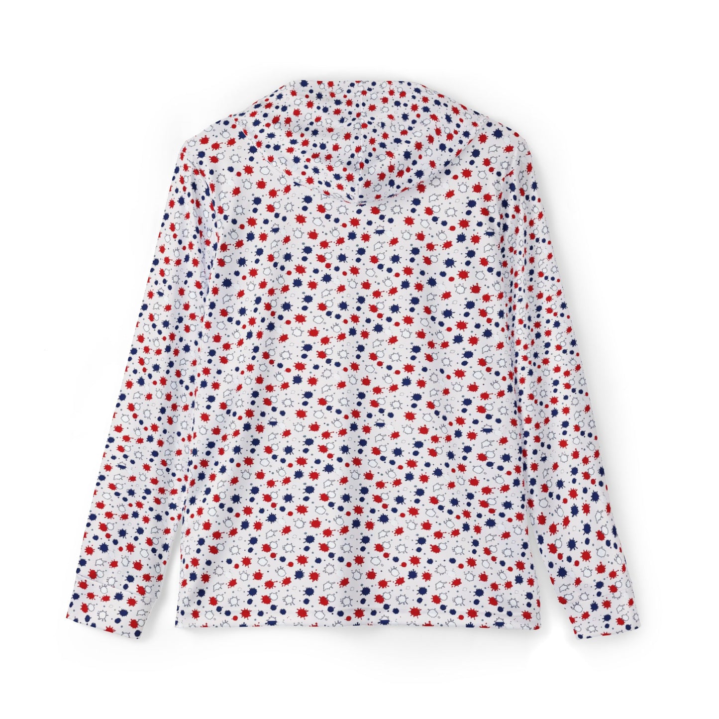 White Splatter Paint Fishing Hoodie