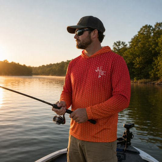 Sunset Cross Fishing Hoodie