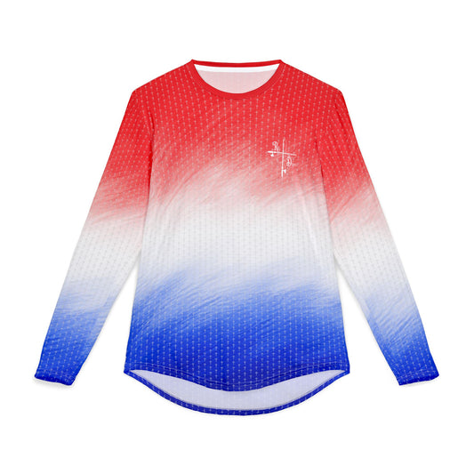 Red White and Blue Cross Fishing & Outdoor Sun Shirt