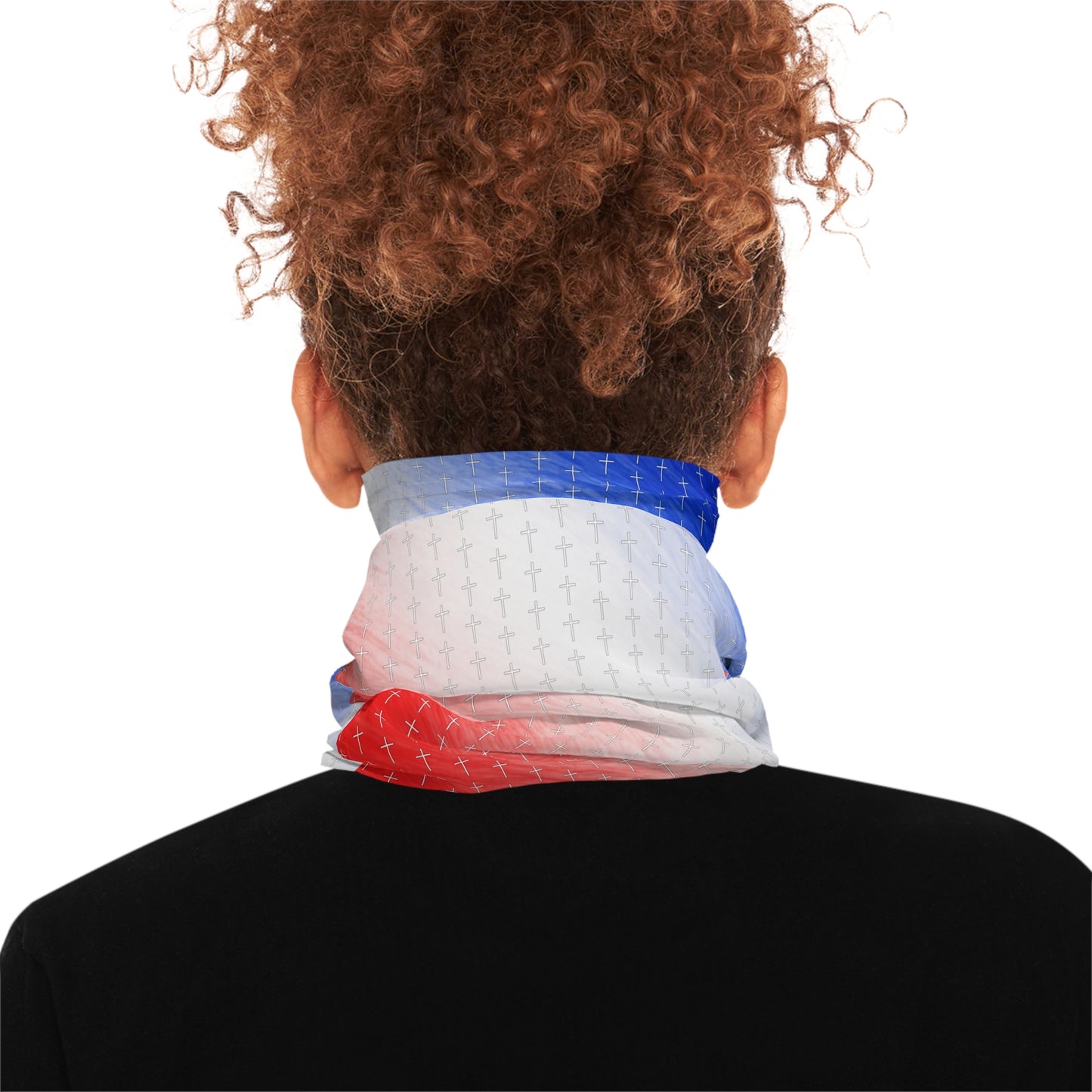 Red White and Blue Cross  Lightweight Neck Gaiter