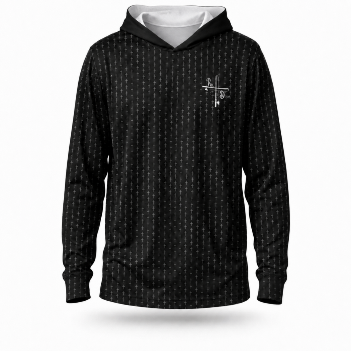 Black Cross Fishing Hoodie