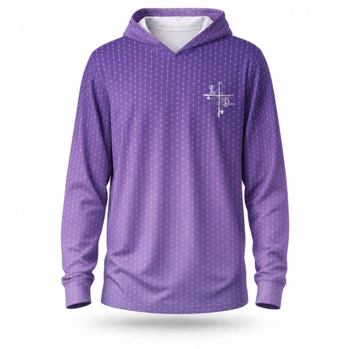 Purple Cross Fishing Hoodie