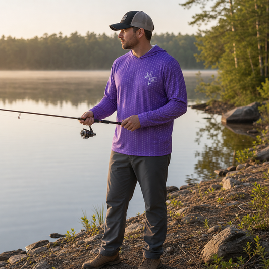 Purple Cross Fishing Hoodie