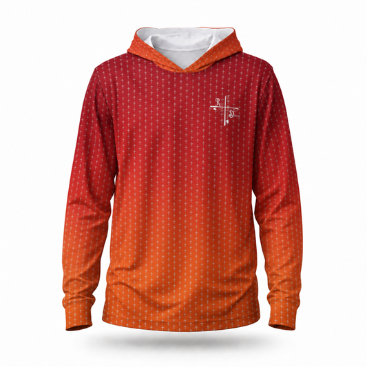 Sunset Cross  Fishing Hoodie