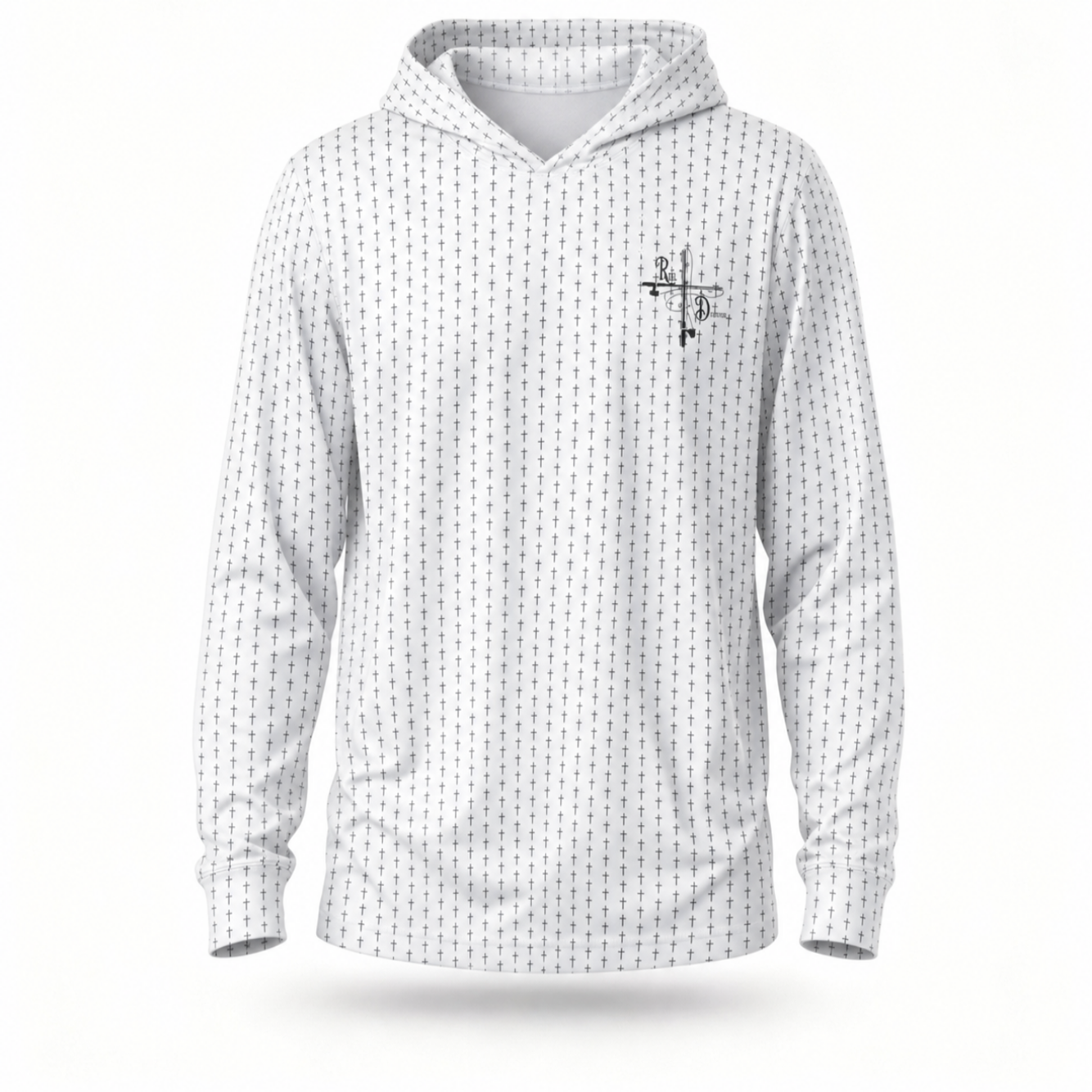 White Cross Fishing Hoodie