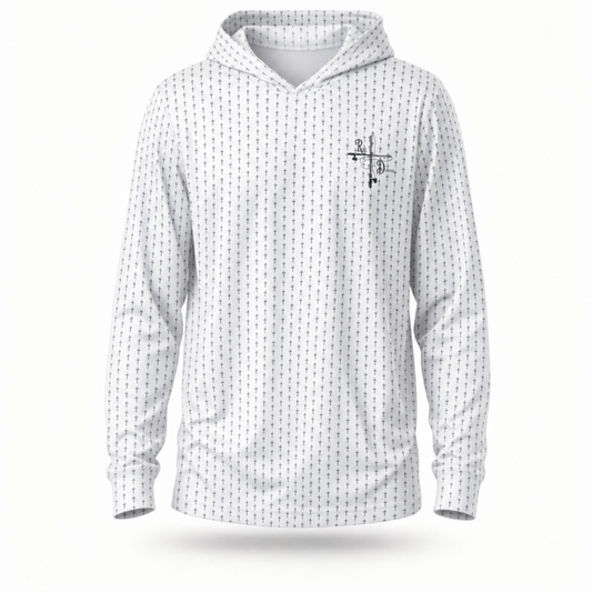 White Cross Fishing Hoodie